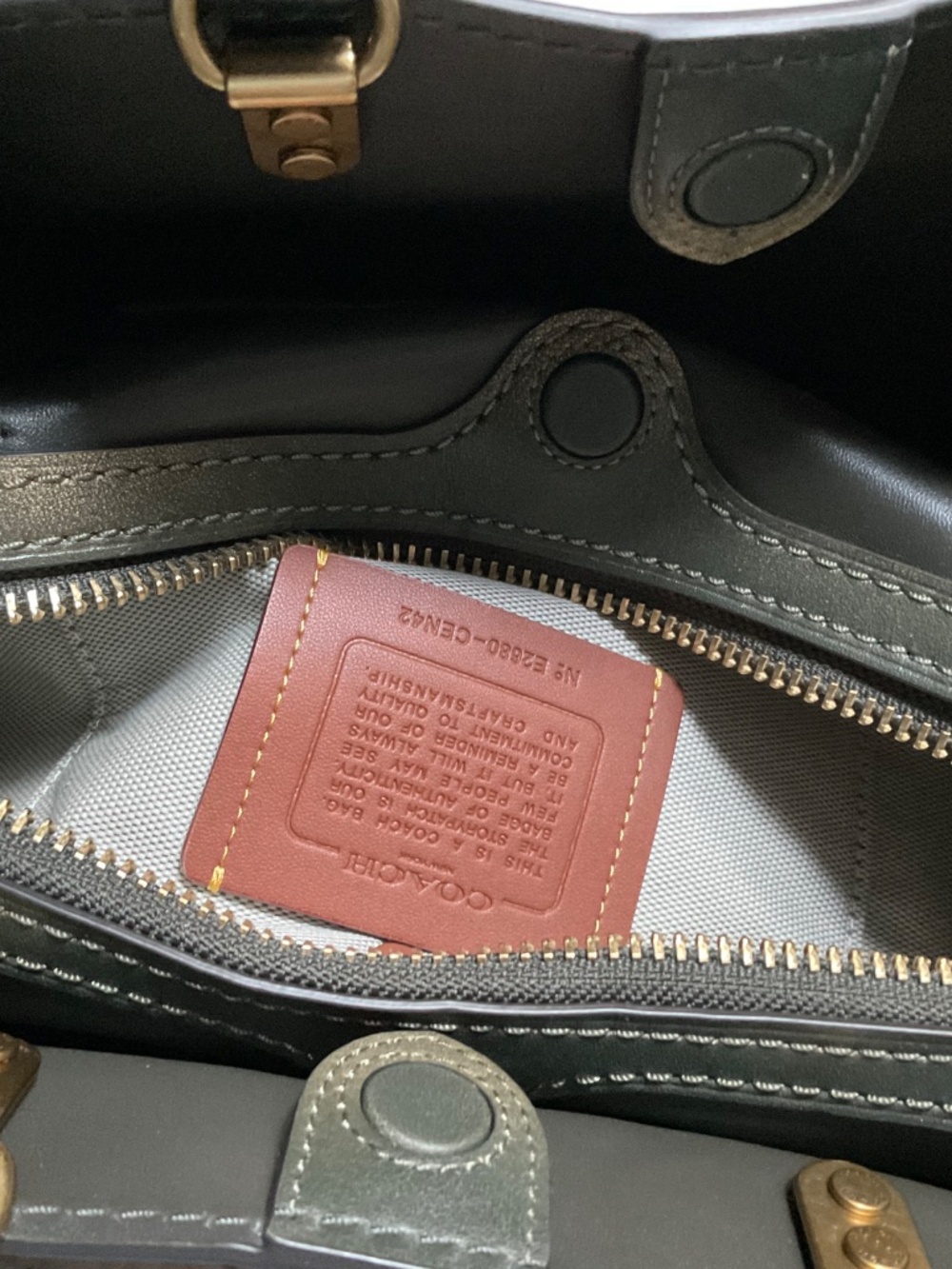 Coach Rogue 31 Loved Leather Green - Picture 3 of 8